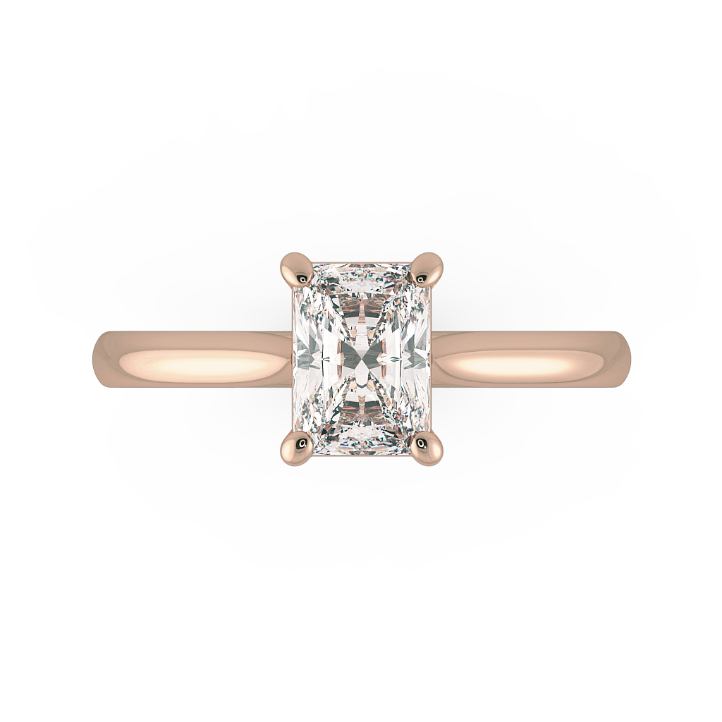 Radiant Solitaire Engagement Rings
