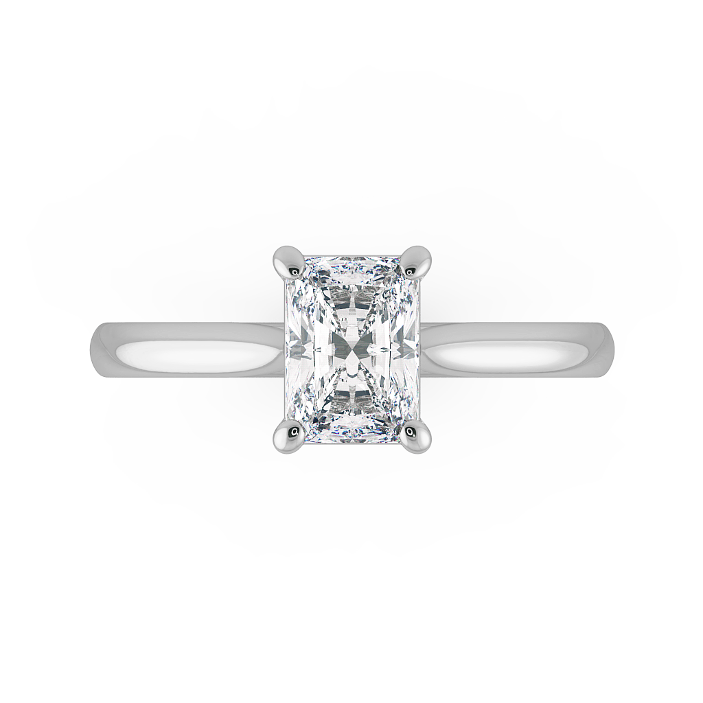 Radiant Solitaire Engagement Rings