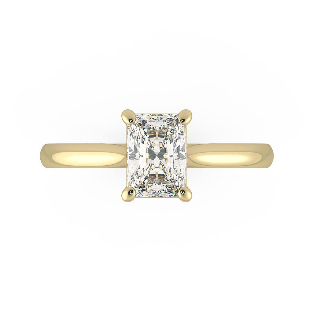 Radiant Solitaire Engagement Rings