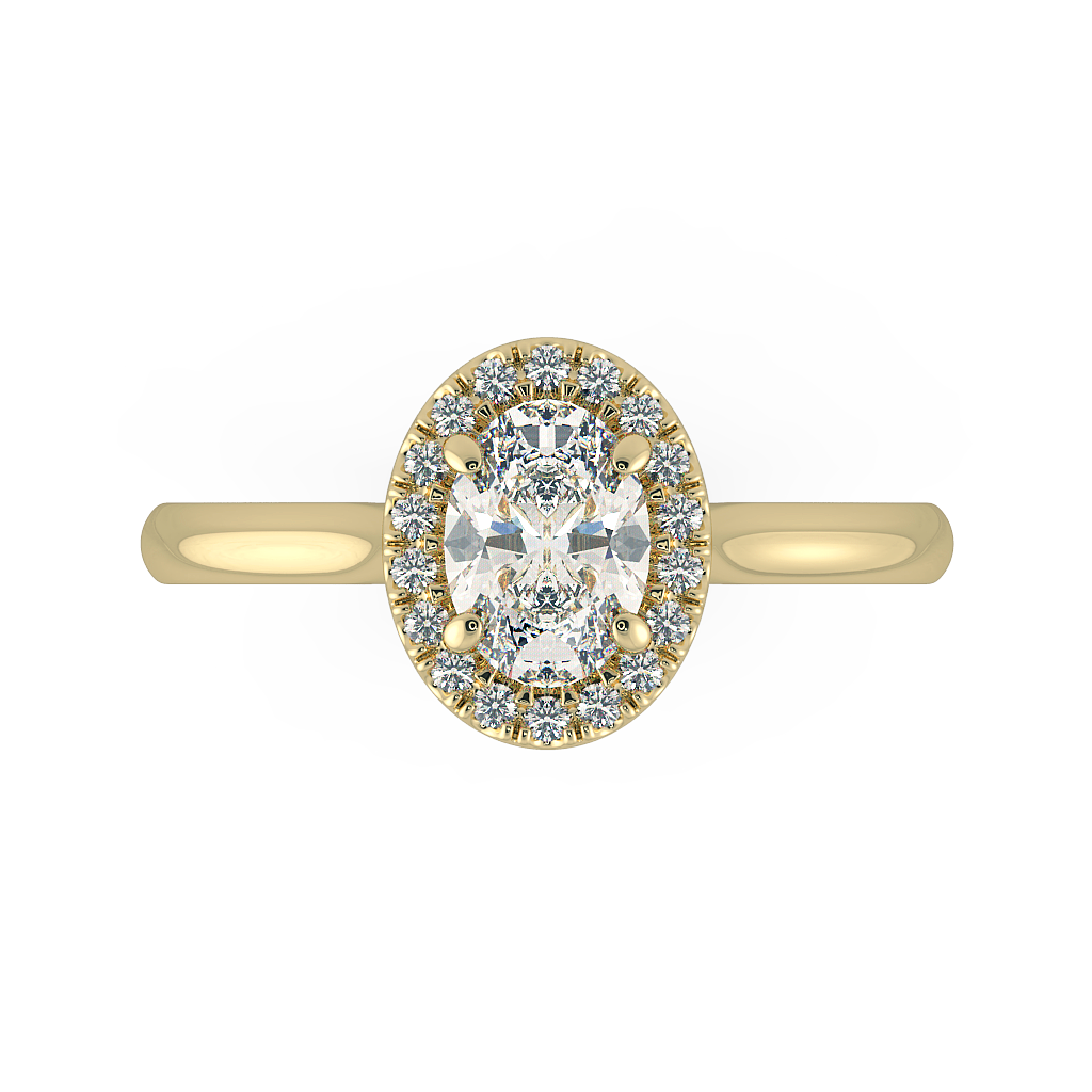 Oval Halo Engagement Rings