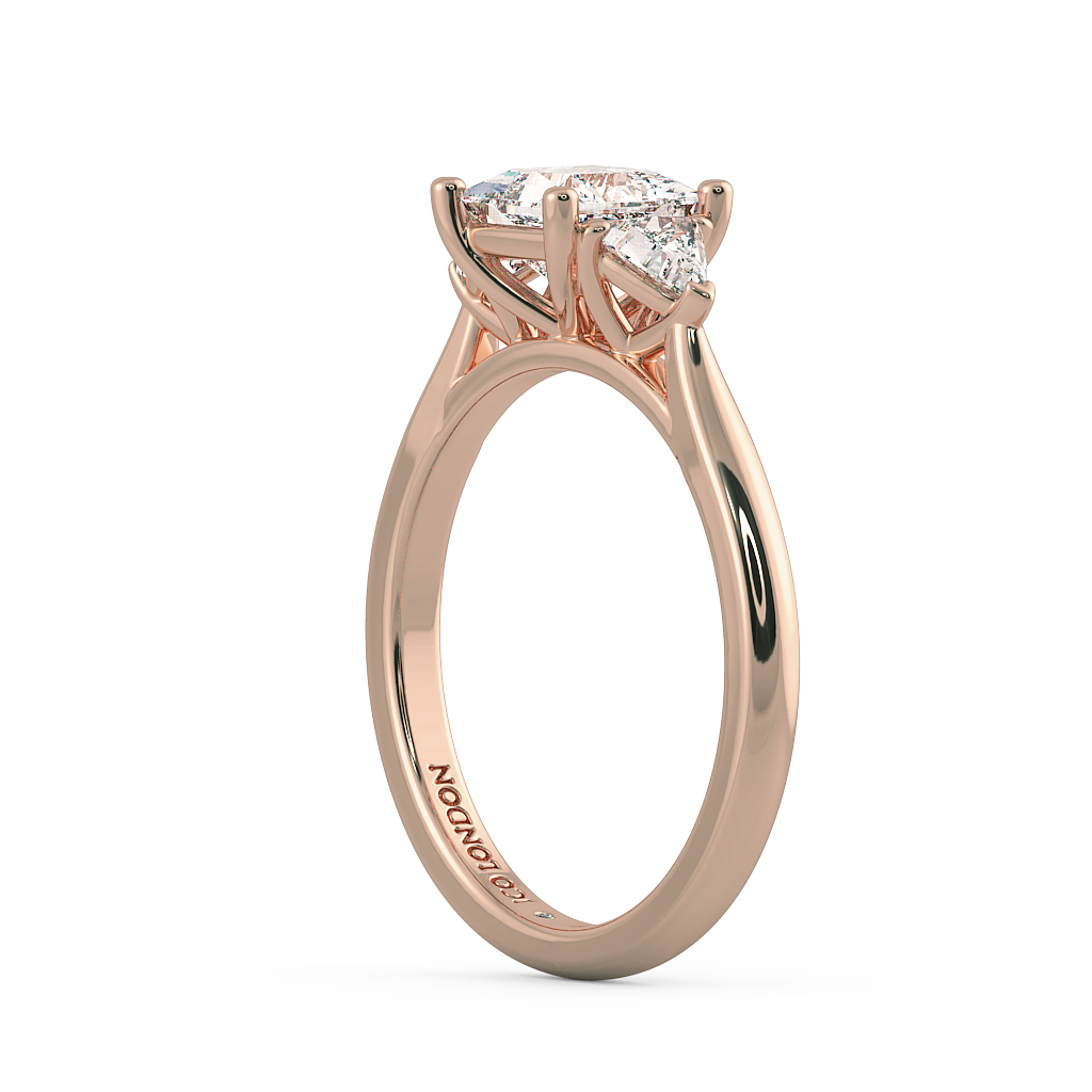 Princess Three Stone Engagement Rings