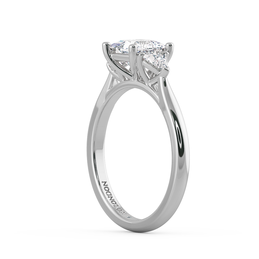 Princess Three Stone Engagement Rings
