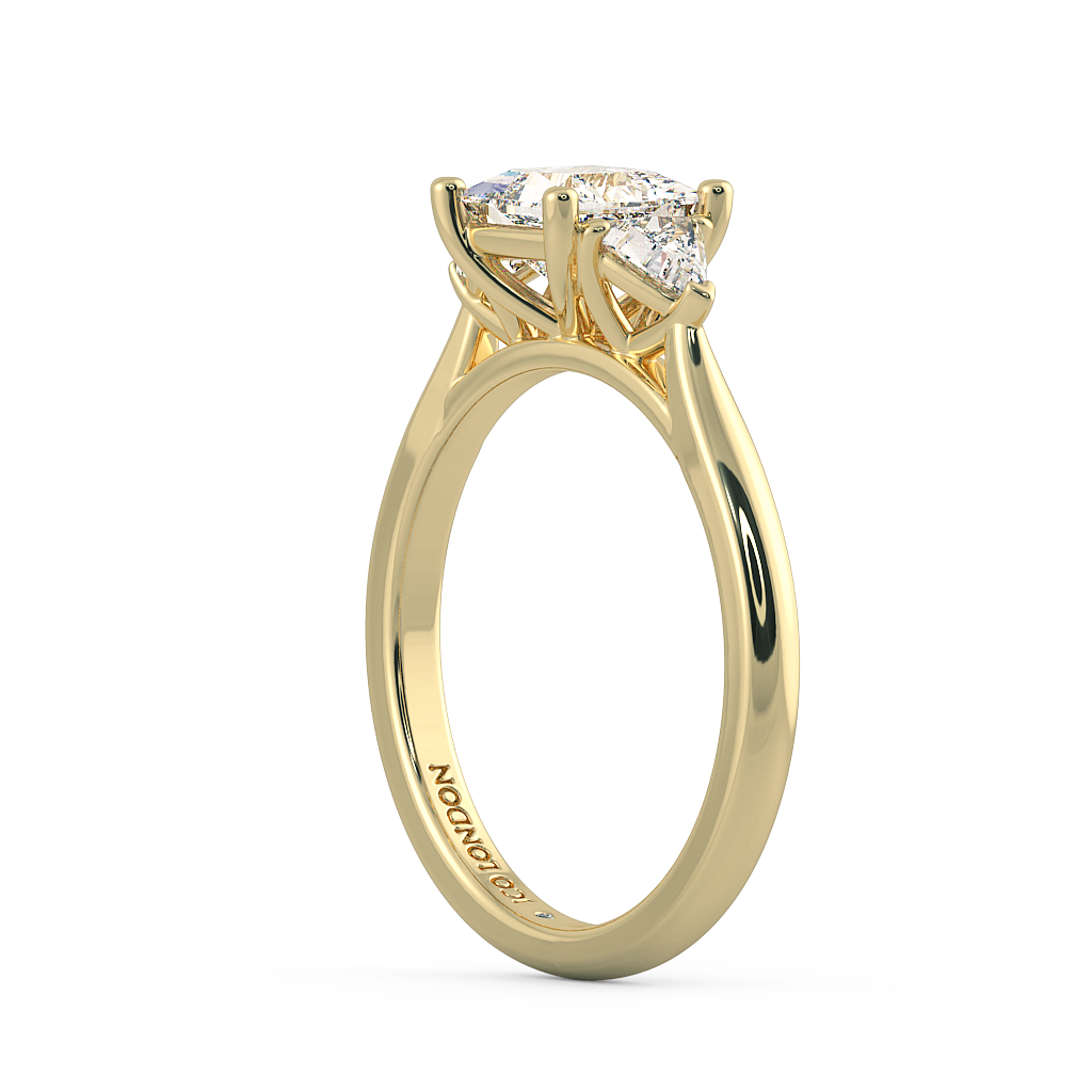 Princess Three Stone Engagement Rings