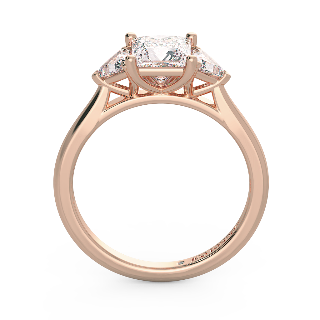 Princess Three Stone Engagement Rings
