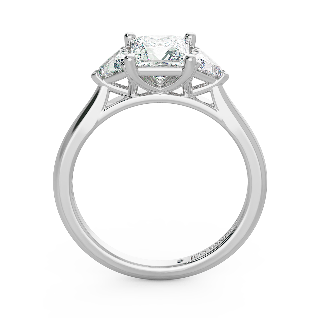 Princess Three Stone Engagement Rings