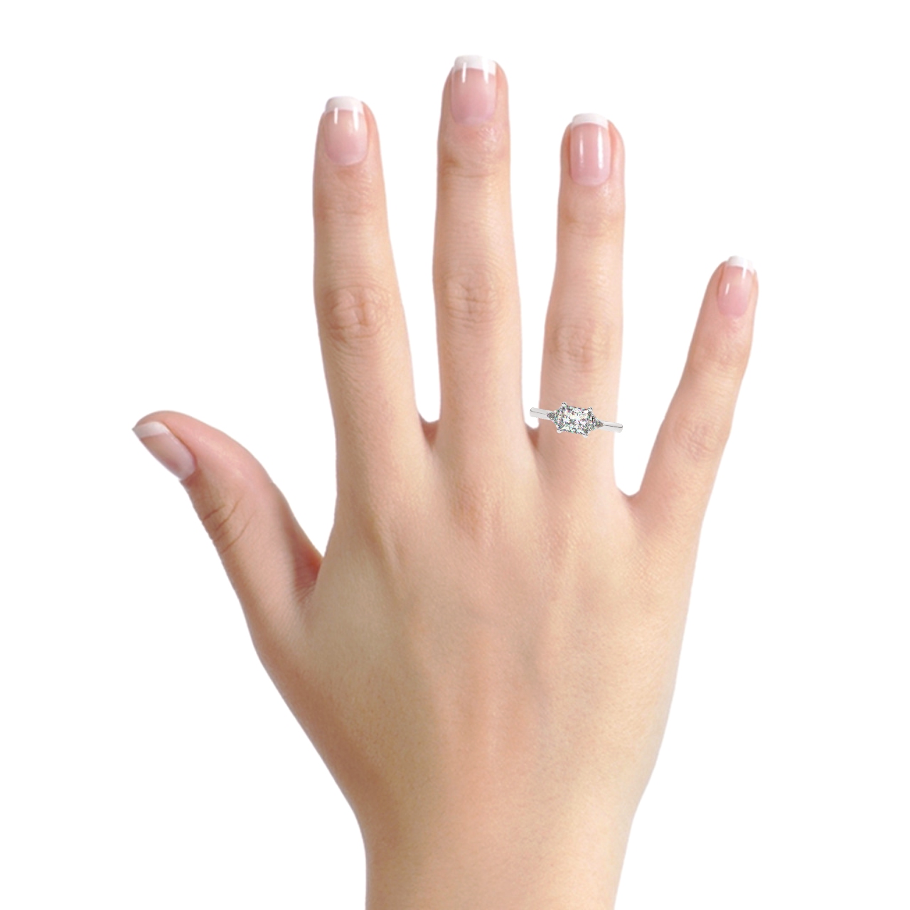 Princess Three Stone Engagement Rings