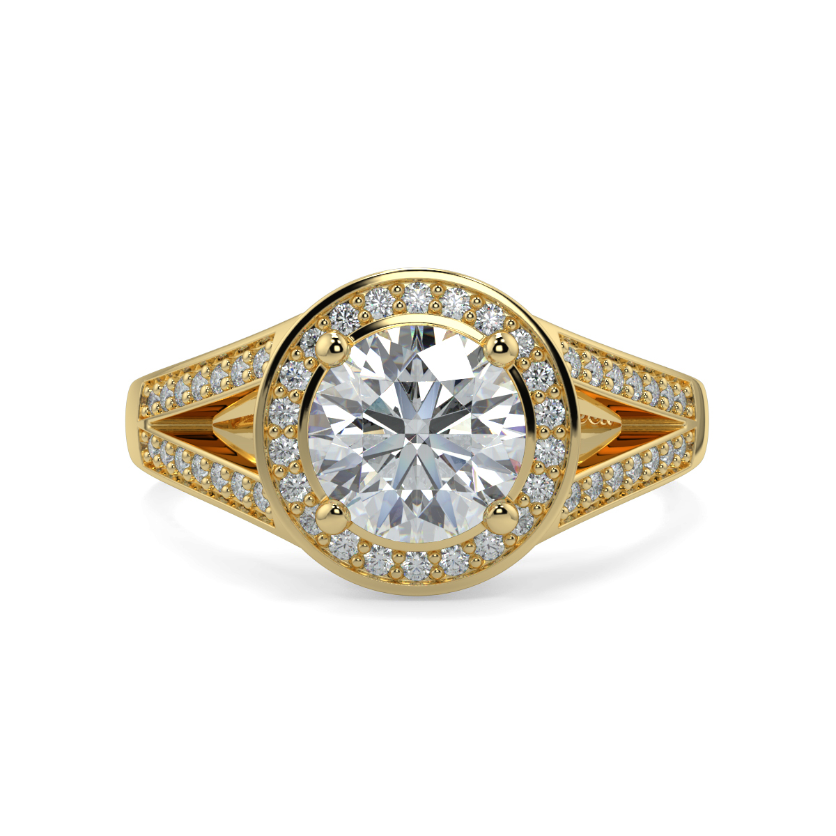 Round Halo Engagement Rings
