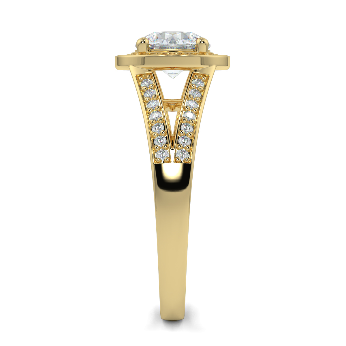Round Halo Engagement Rings