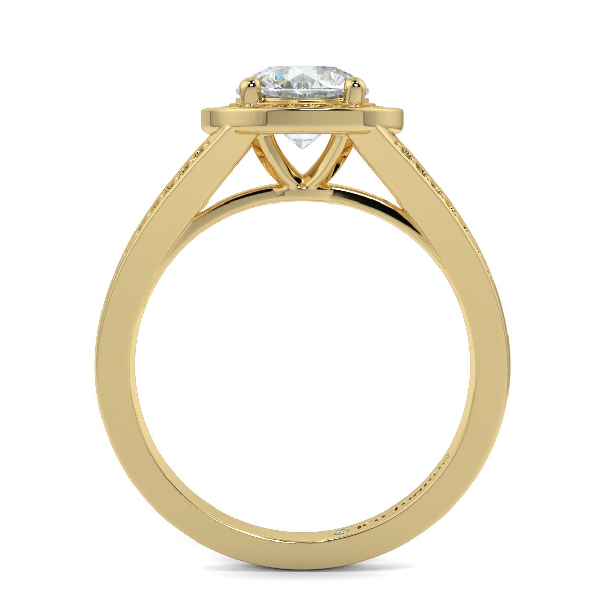 Round Halo Engagement Rings