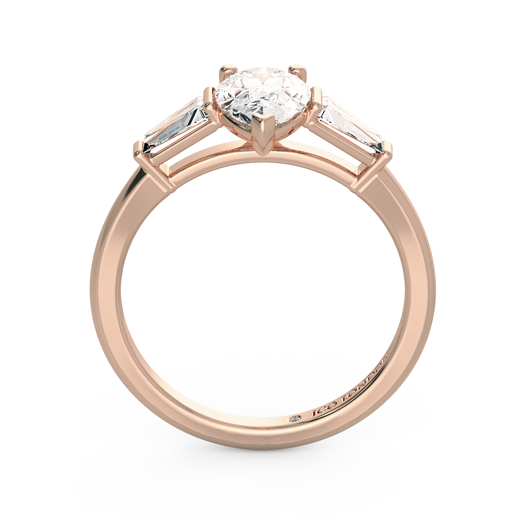 Pear Three Stone Engagement Rings