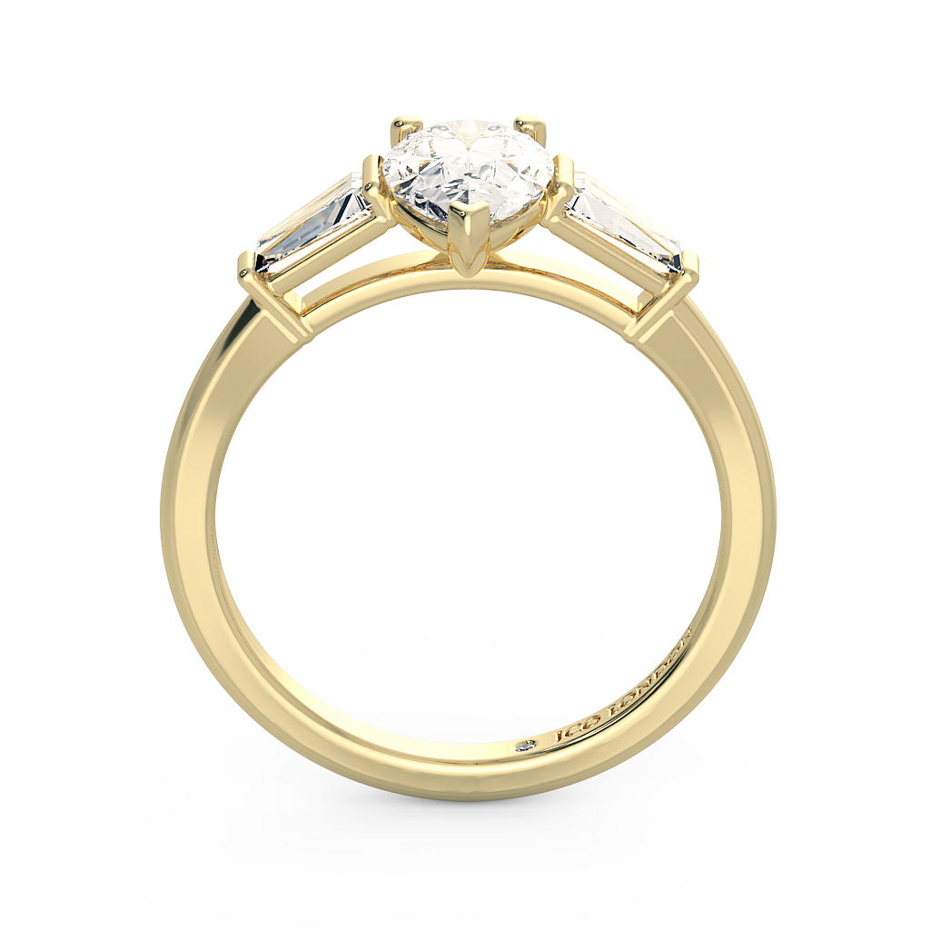 Pear Three Stone Engagement Rings