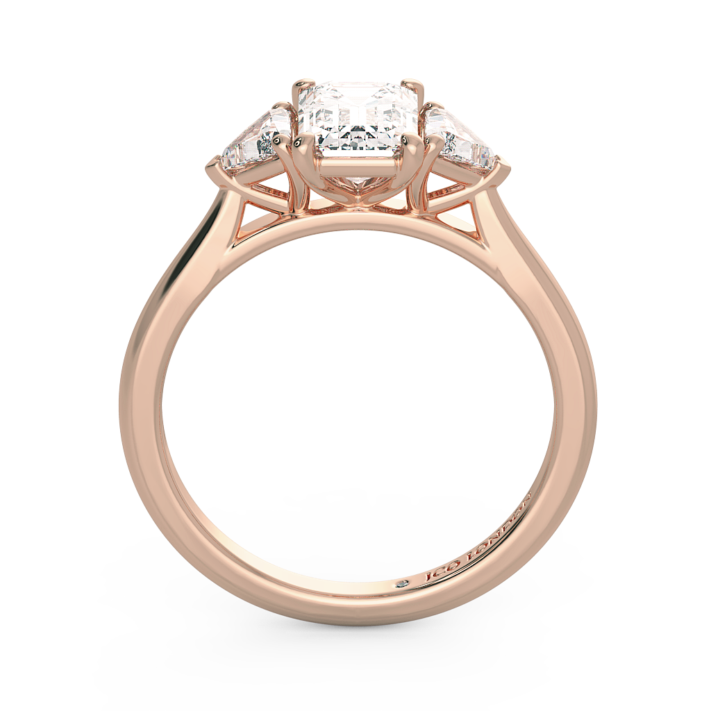 Emerald Three Stone Engagement Rings