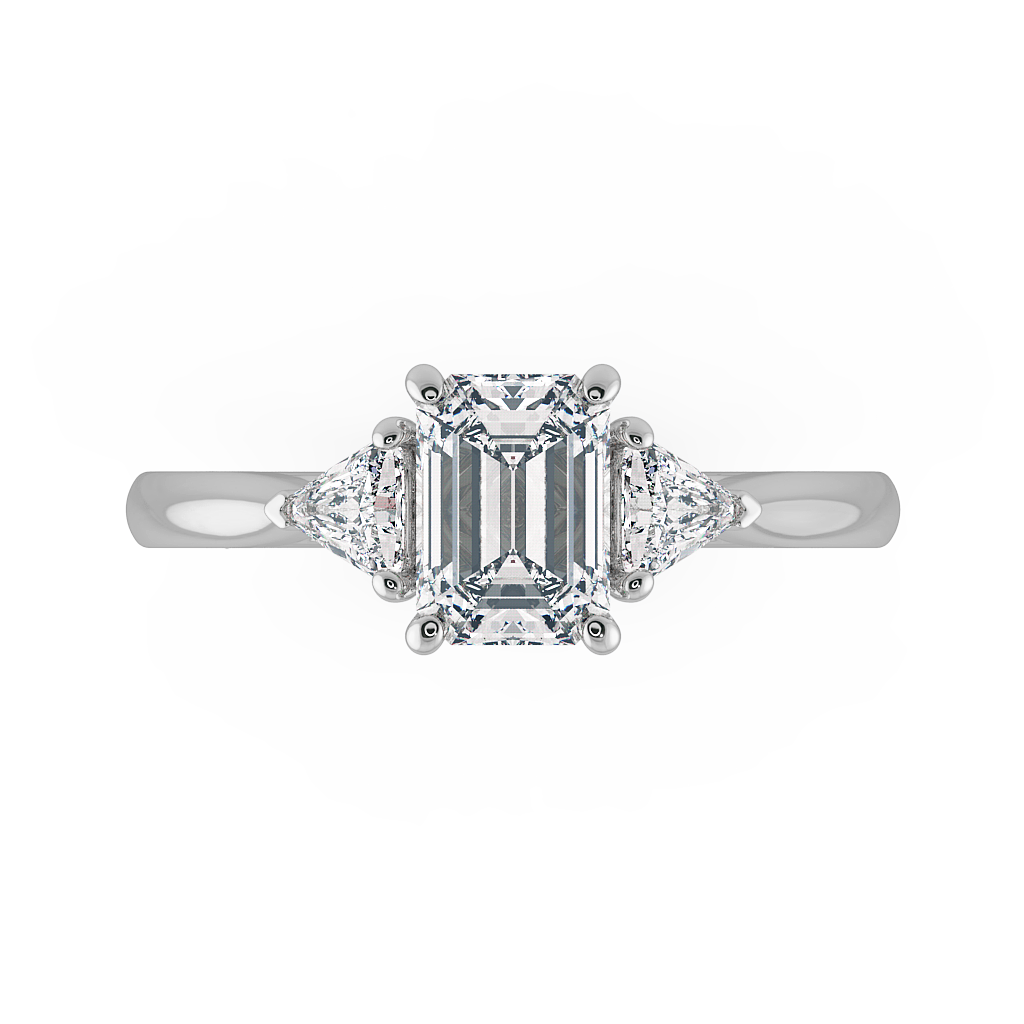 Radiant Three Stone Engagement Rings