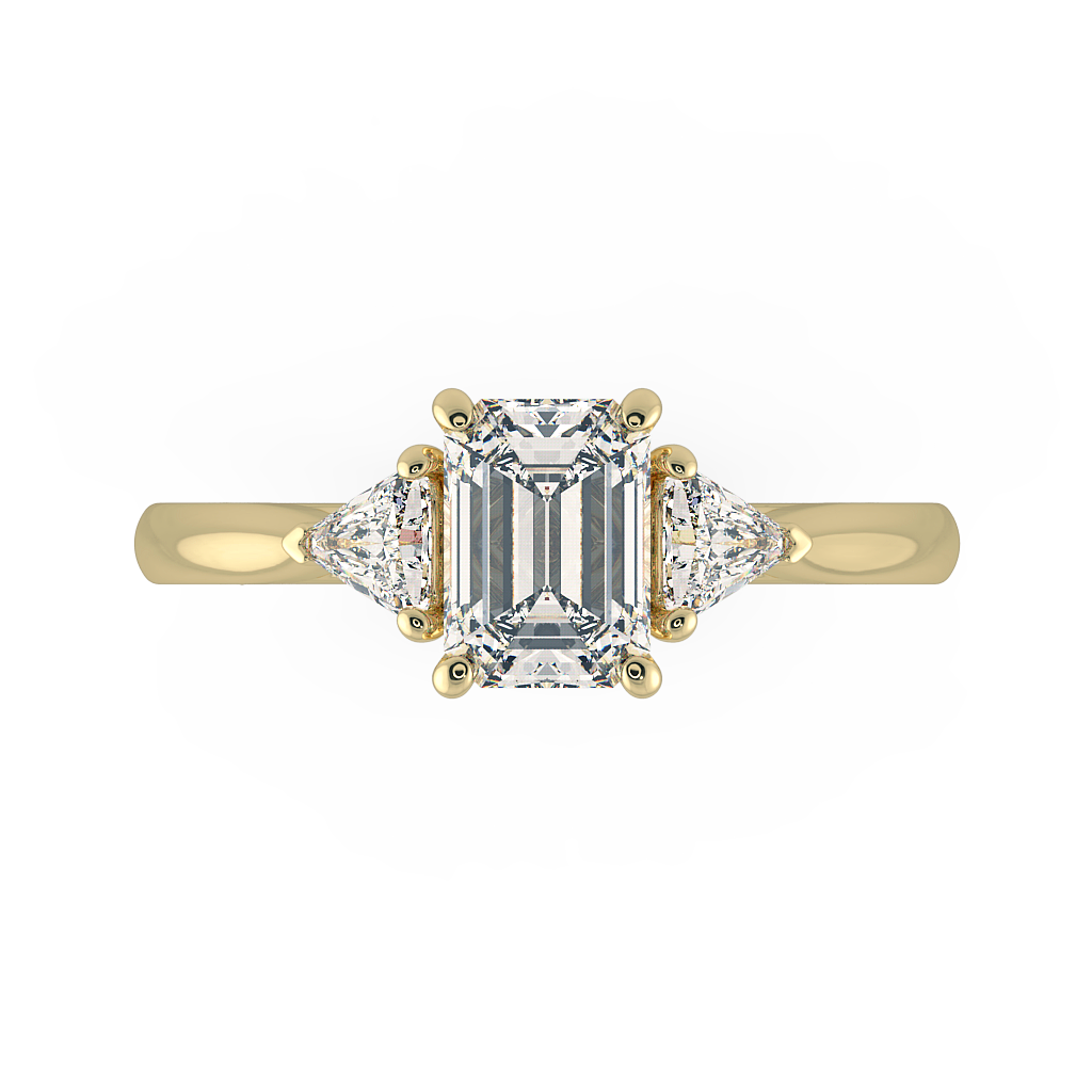 Radiant Three Stone Engagement Rings