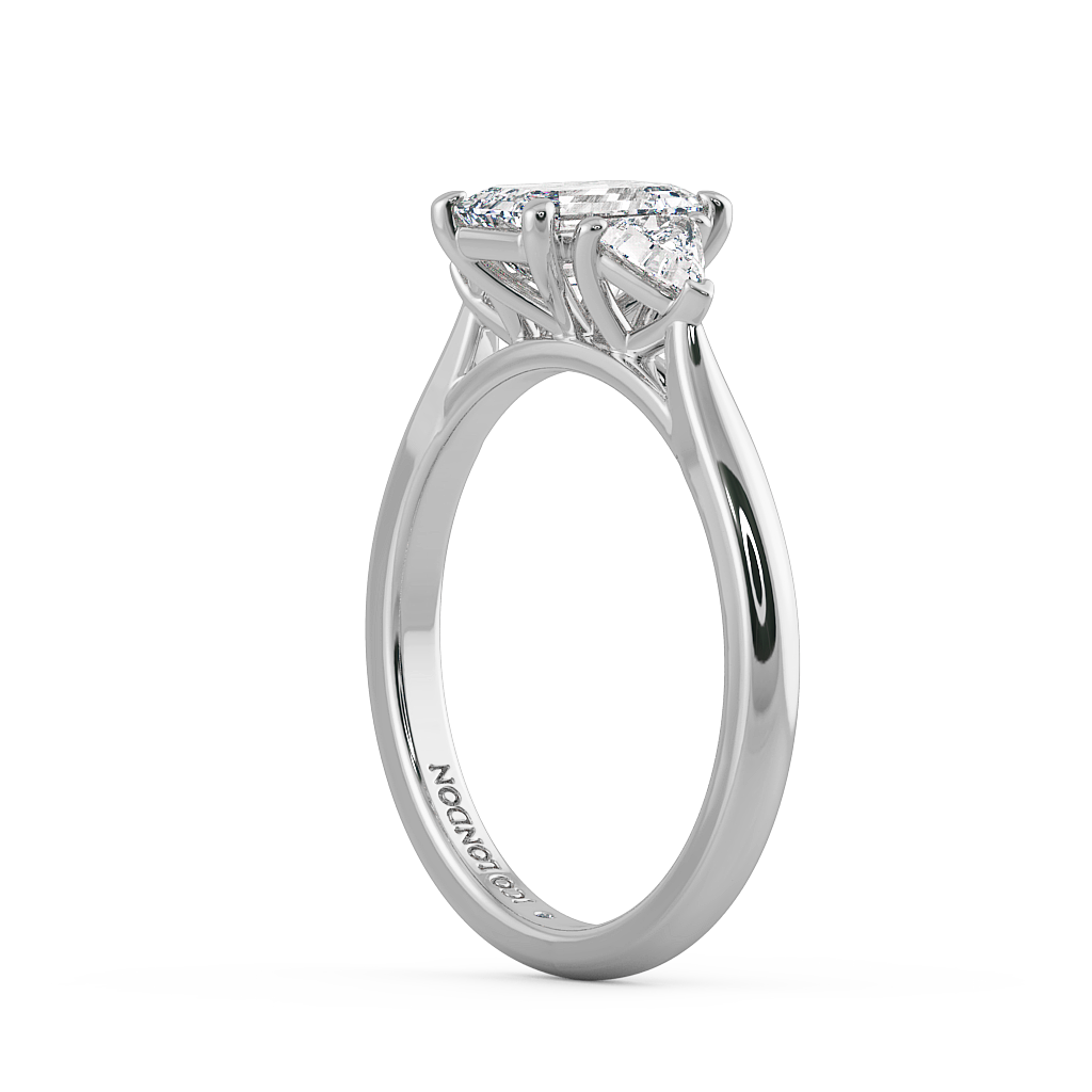 Radiant Three Stone Engagement Rings