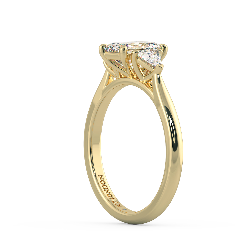 Radiant Three Stone Engagement Rings