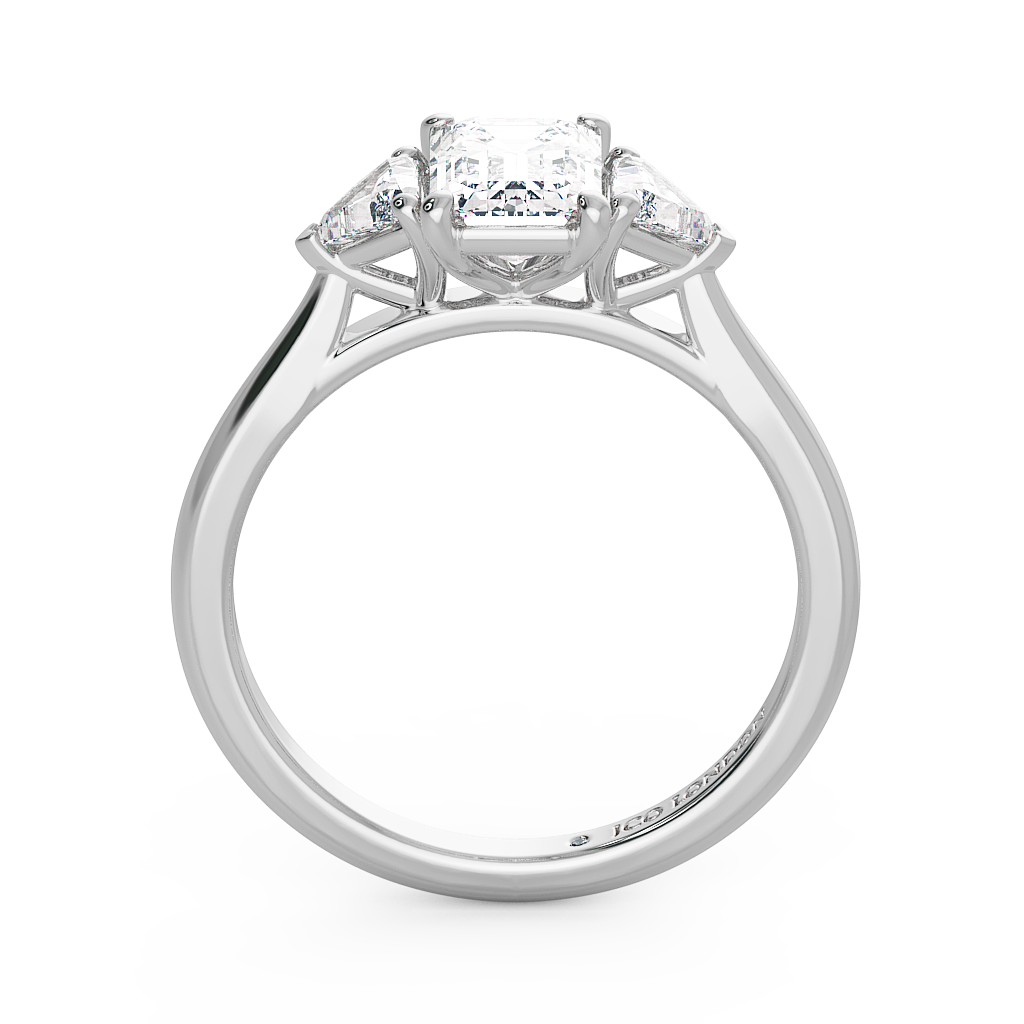 Radiant Three Stone Engagement Rings