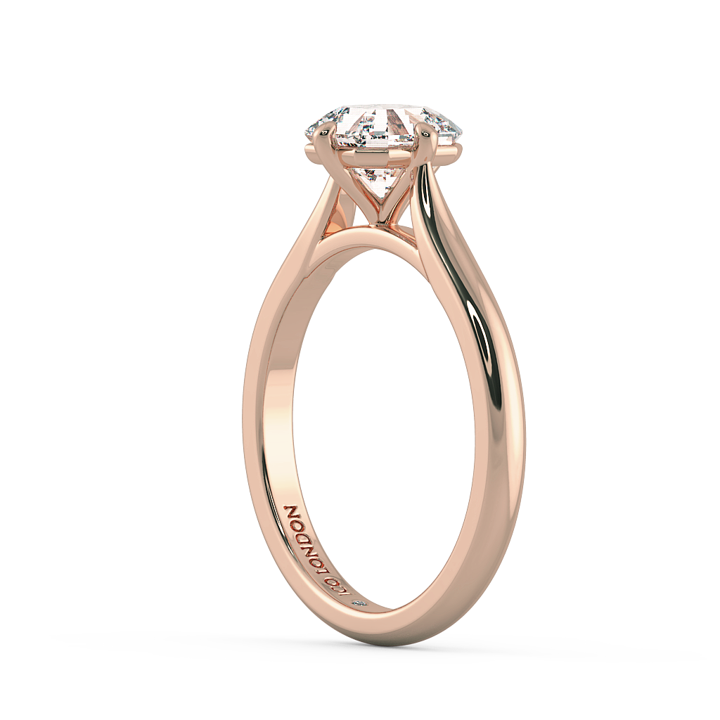 Asscher Solitaire Engagement Rings