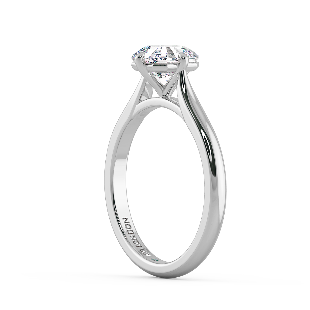 Asscher Solitaire Engagement Rings