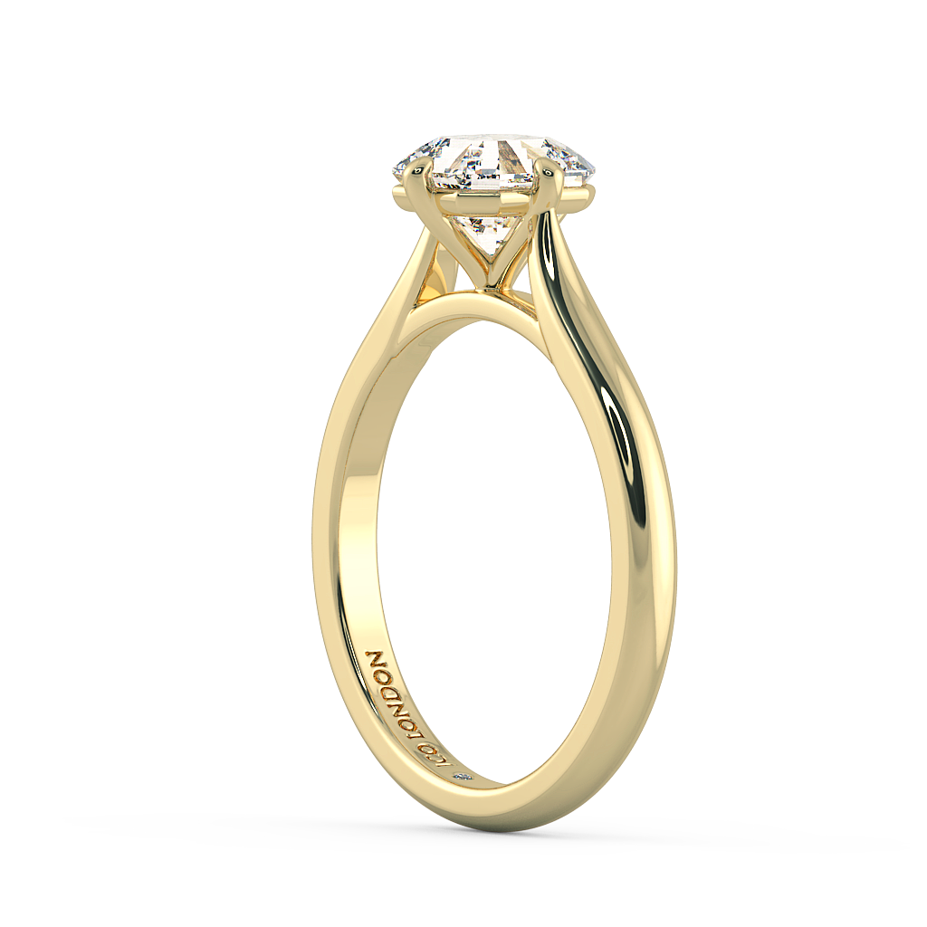 Asscher Solitaire Engagement Rings