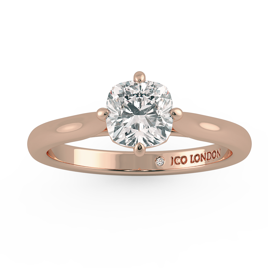 Cushion Solitaire Engagement Rings