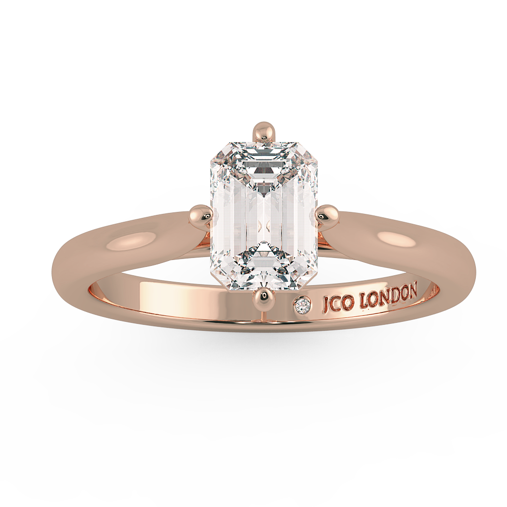 Emerald Solitaire Engagement Rings