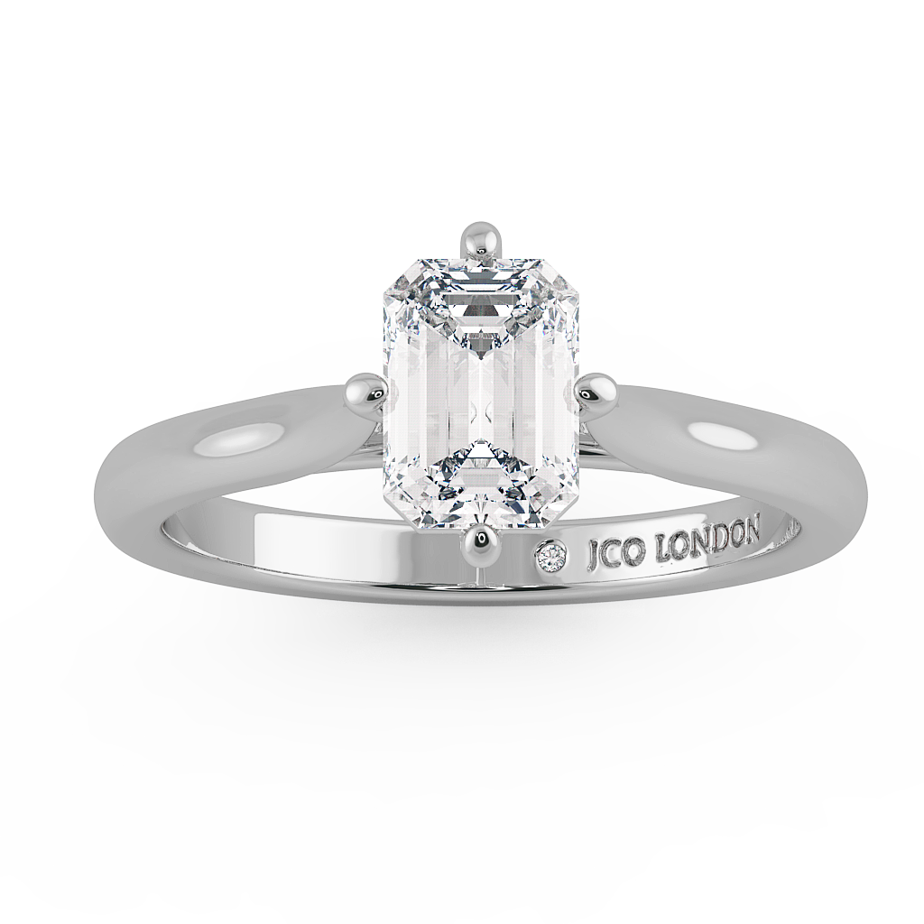 Emerald Solitaire Engagement Rings