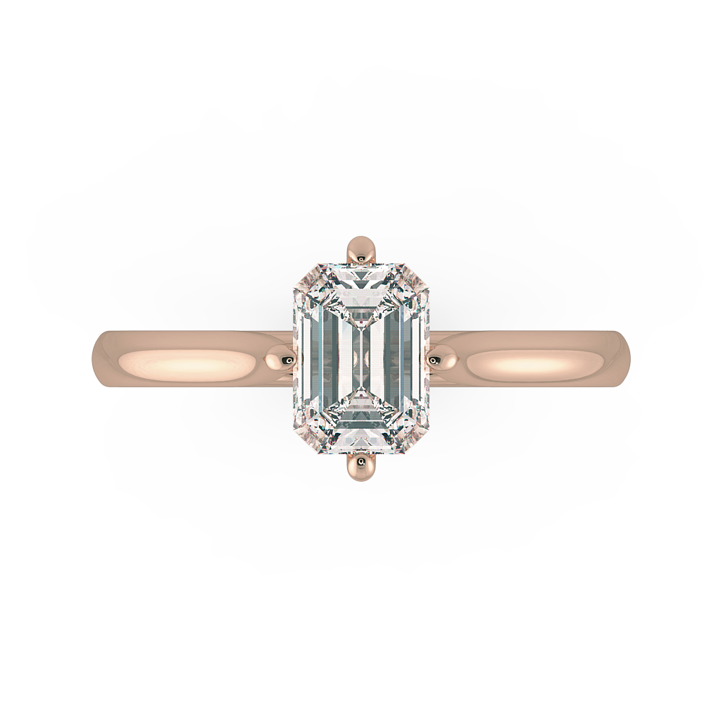 Emerald Solitaire Engagement Rings