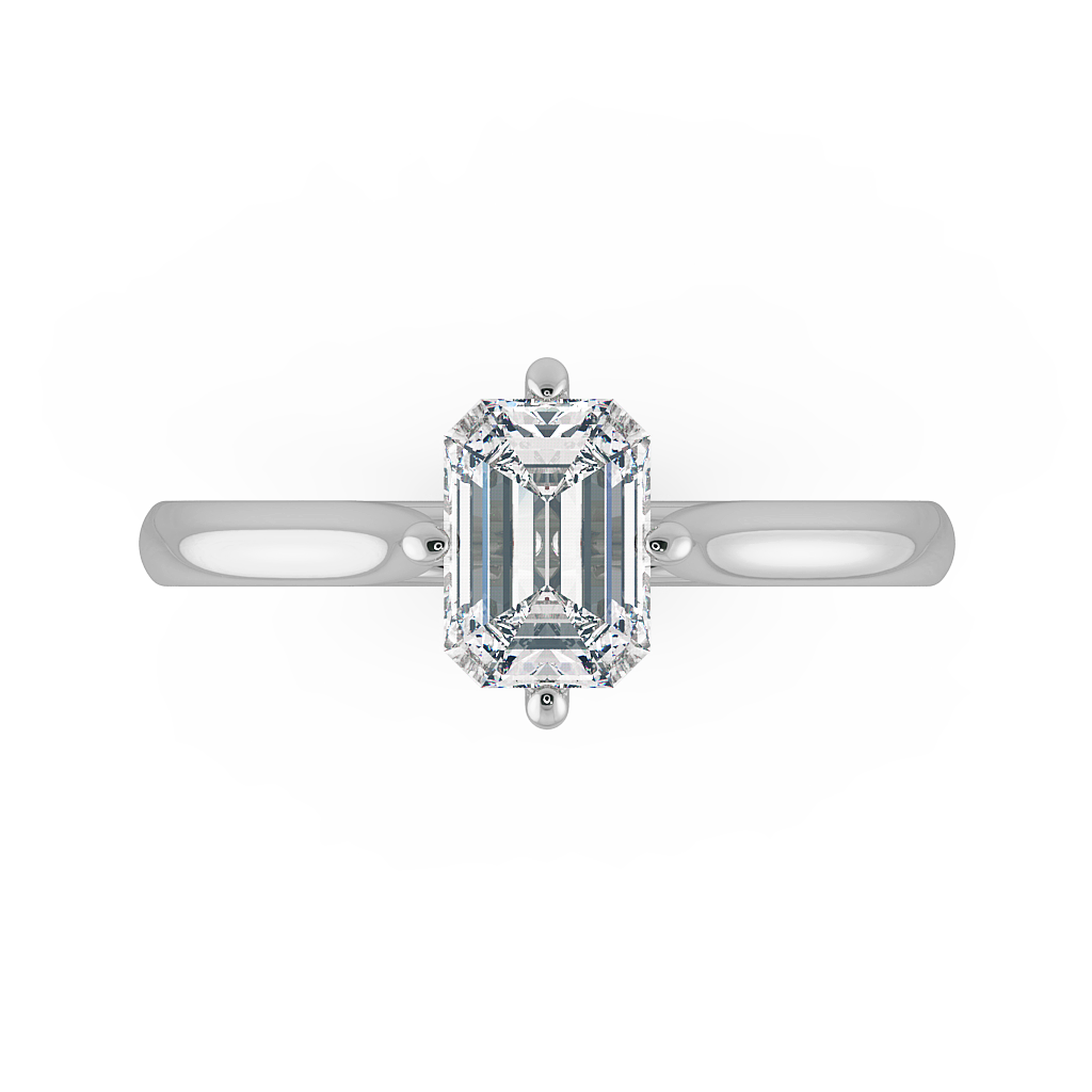Emerald Solitaire Engagement Rings