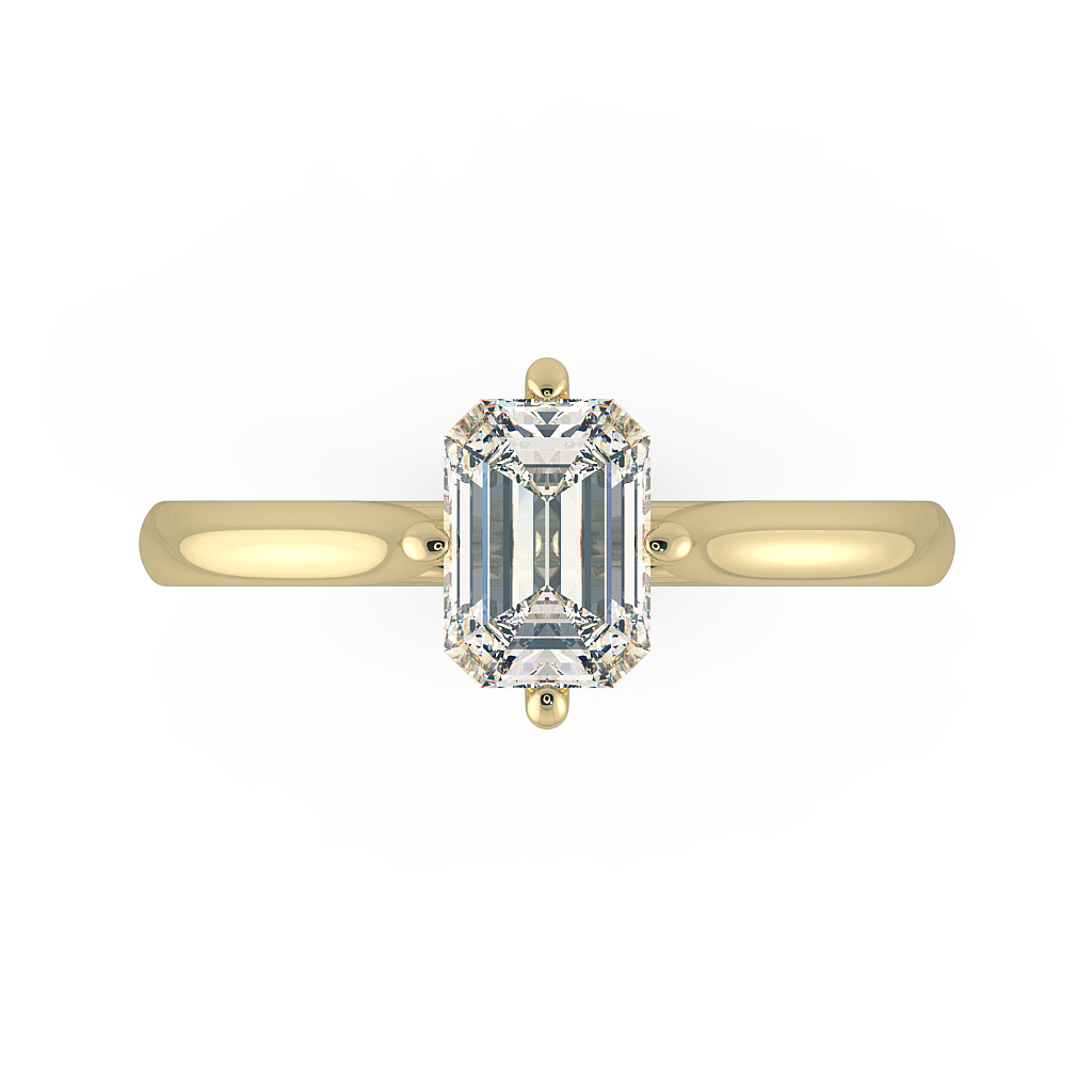 Emerald Solitaire Engagement Rings