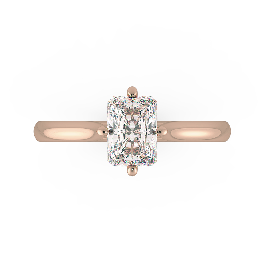 Radiant Solitaire Engagement Rings