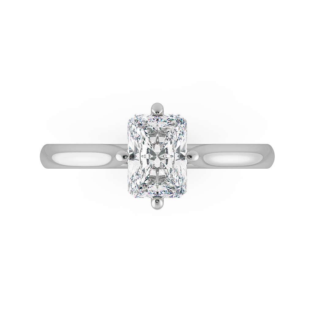Radiant Solitaire Engagement Rings