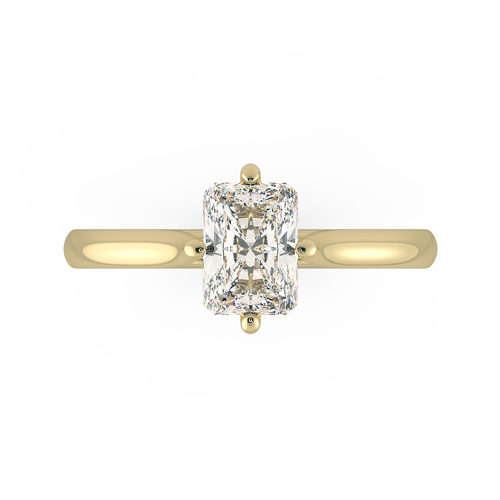 Radiant Solitaire Engagement Rings