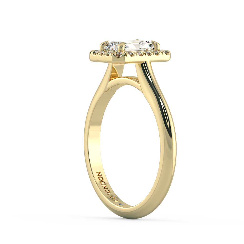 Radiant Halo Engagement Rings