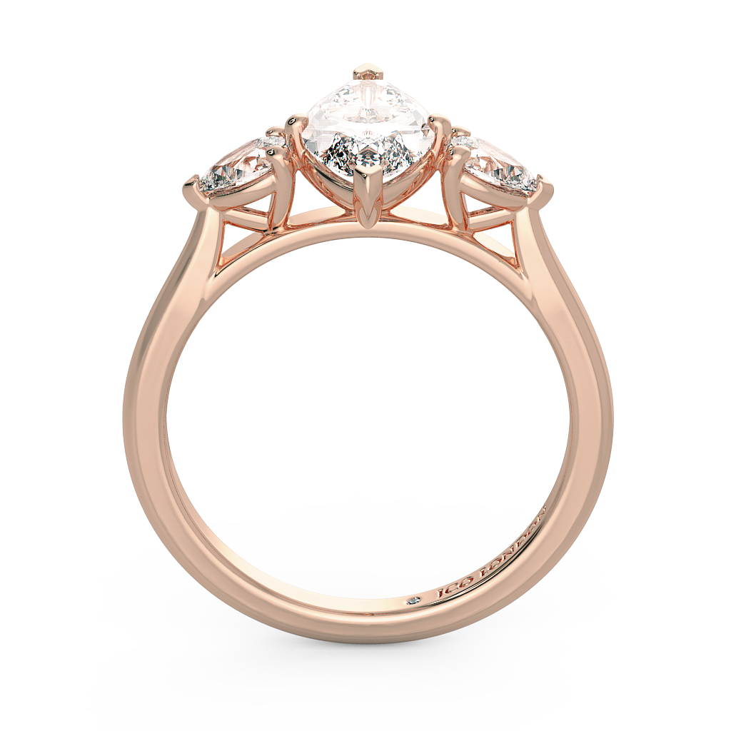 Marquise Three Stone Engagement Rings