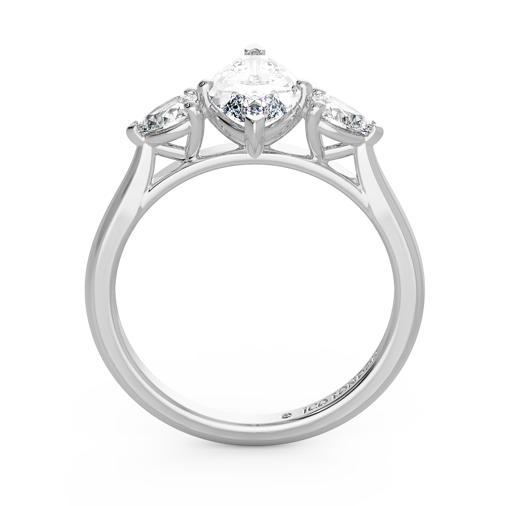 Marquise Three Stone Engagement Rings
