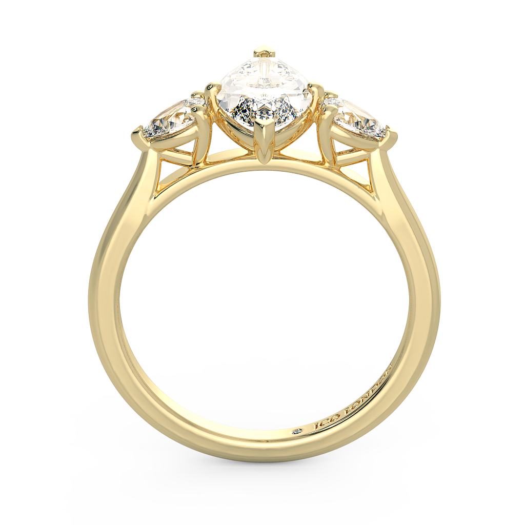 Marquise Three Stone Engagement Rings