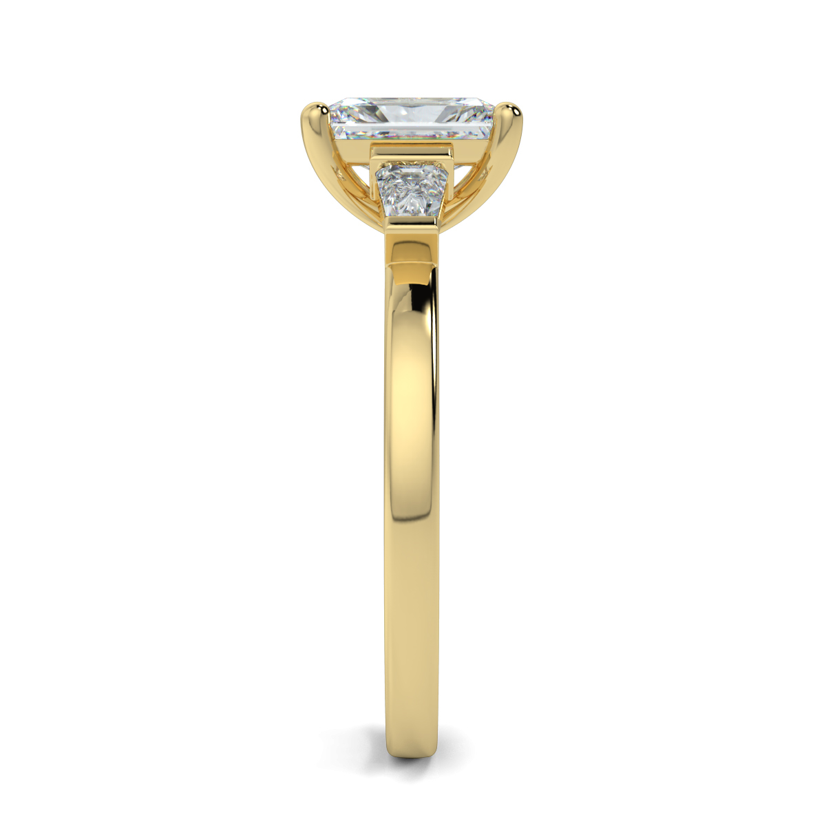 Emerald Three Stone Engagement Rings