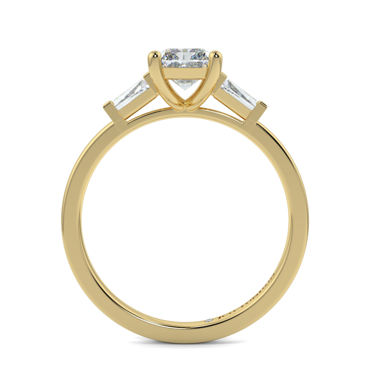 Emerald Three Stone Engagement Rings