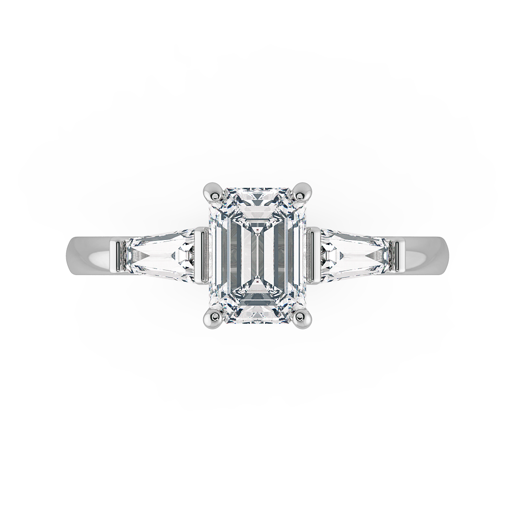 Radiant Three Stone Engagement Rings