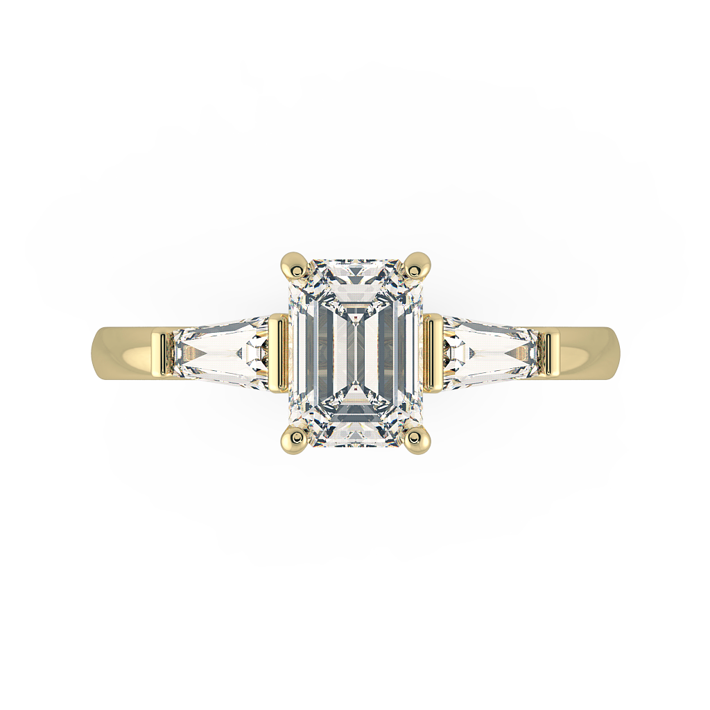 Radiant Three Stone Engagement Rings