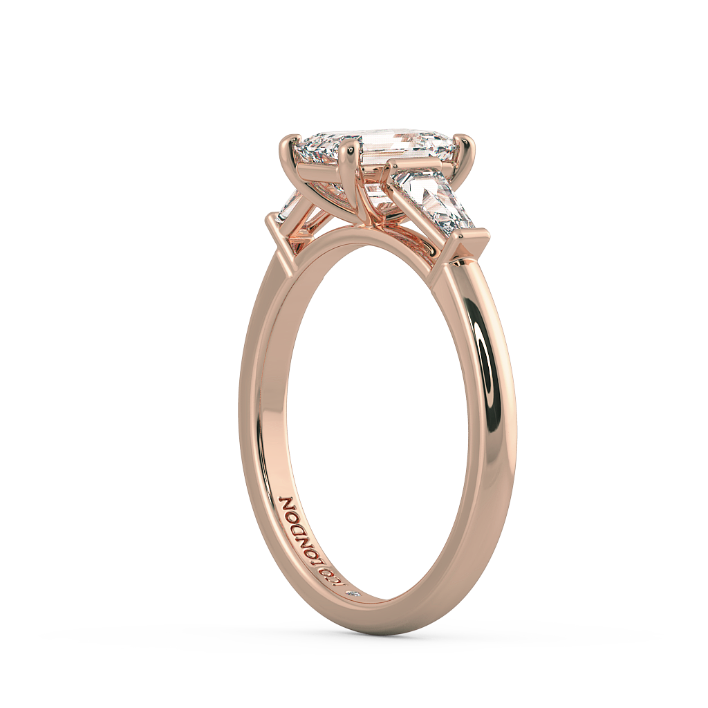Radiant Three Stone Engagement Rings