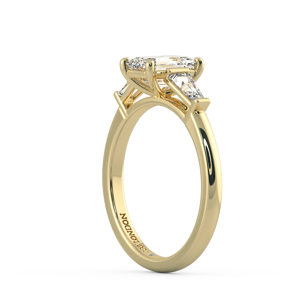 Radiant Three Stone Engagement Rings