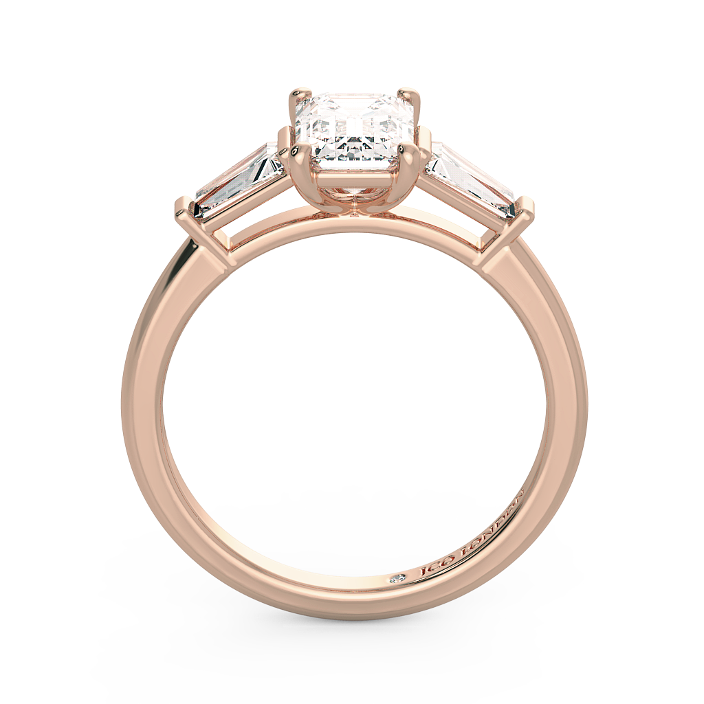 Radiant Three Stone Engagement Rings