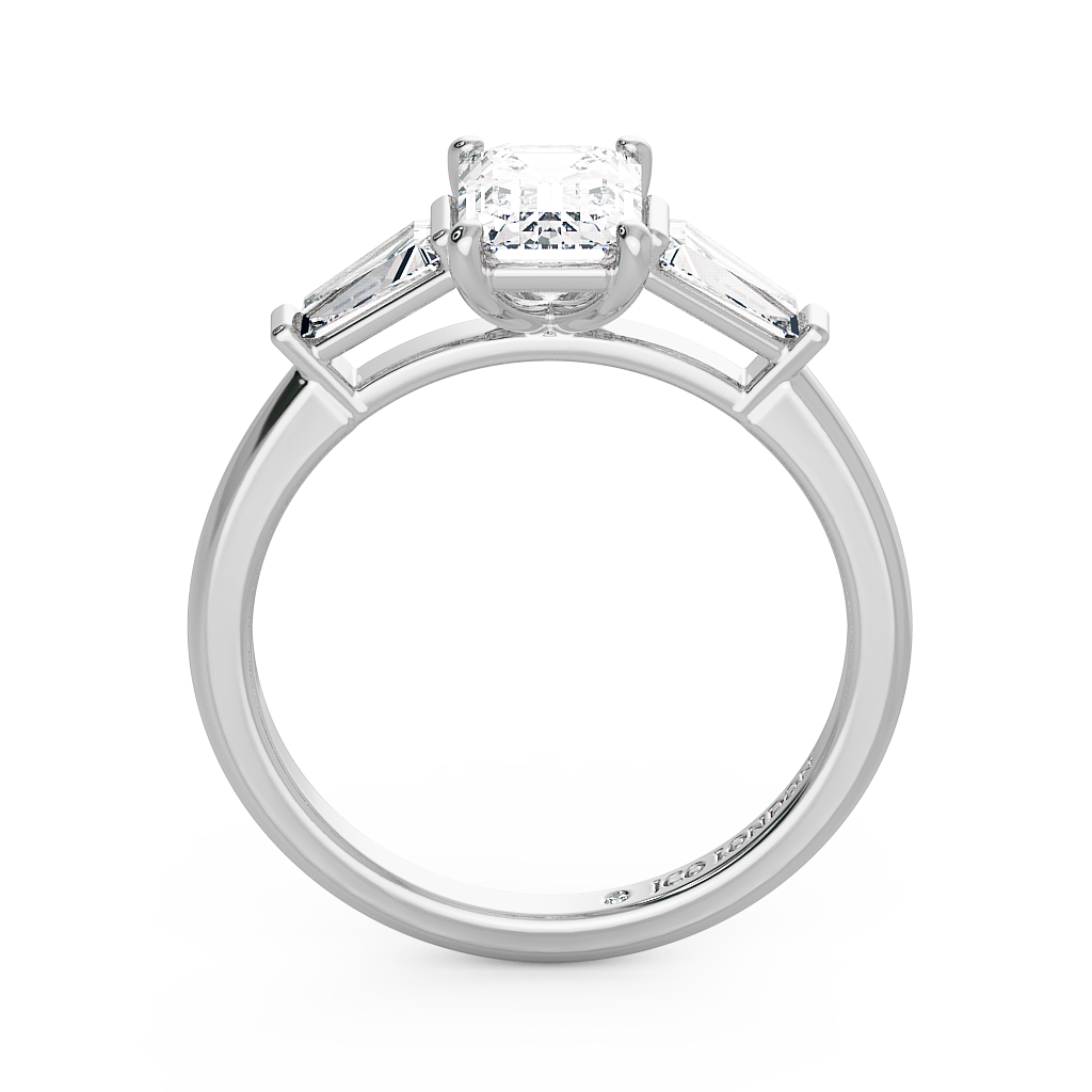Radiant Three Stone Engagement Rings