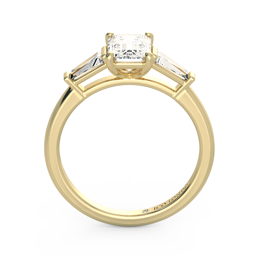 Radiant Three Stone Engagement Rings