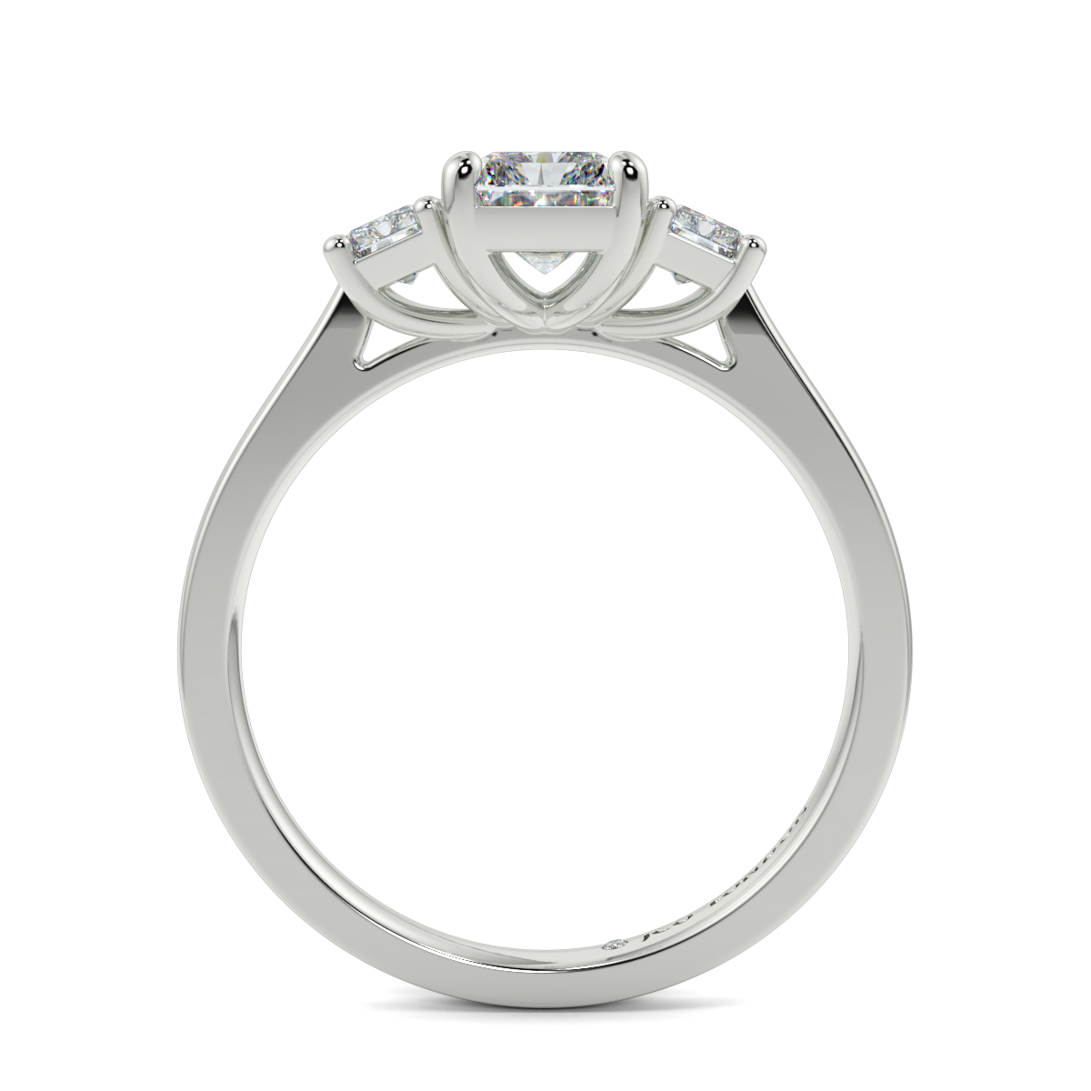 Radiant Three Stone Engagement Rings