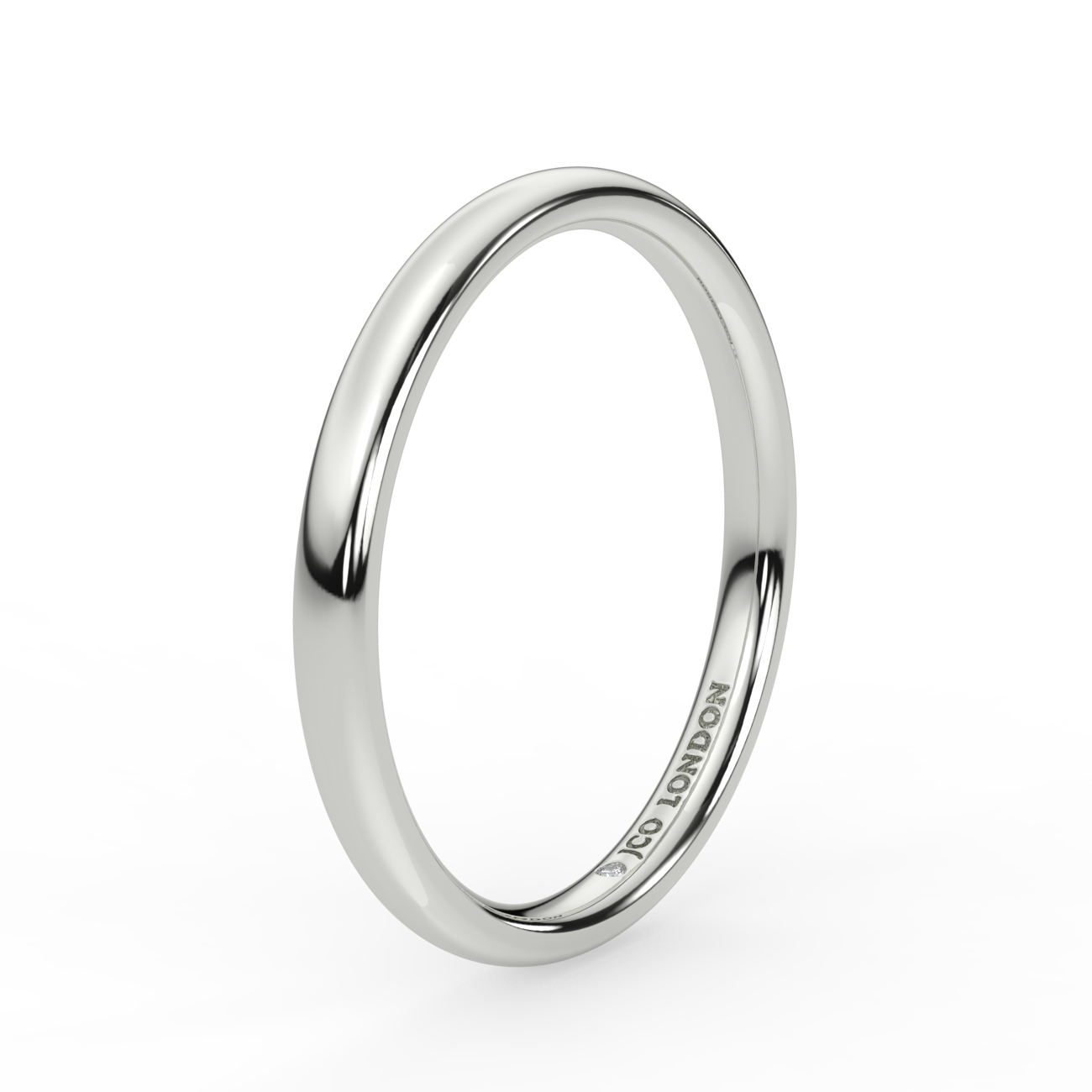 Shallow Court Plain Wedding Band