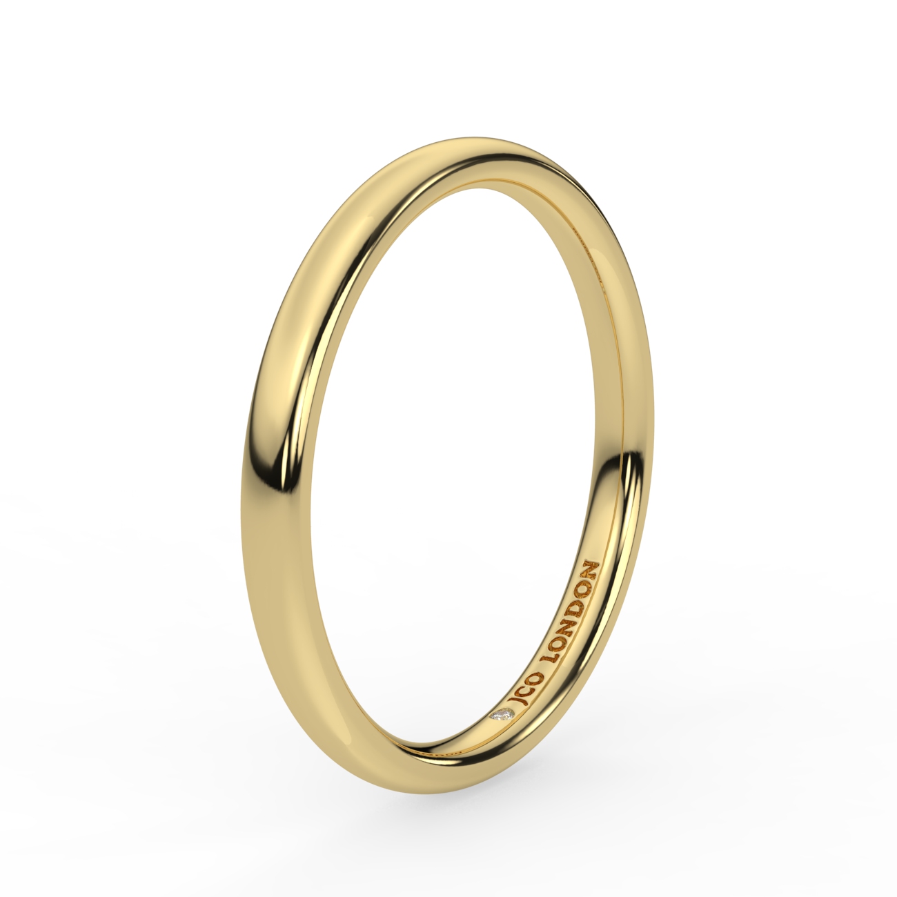 Shallow Court Plain Wedding Band