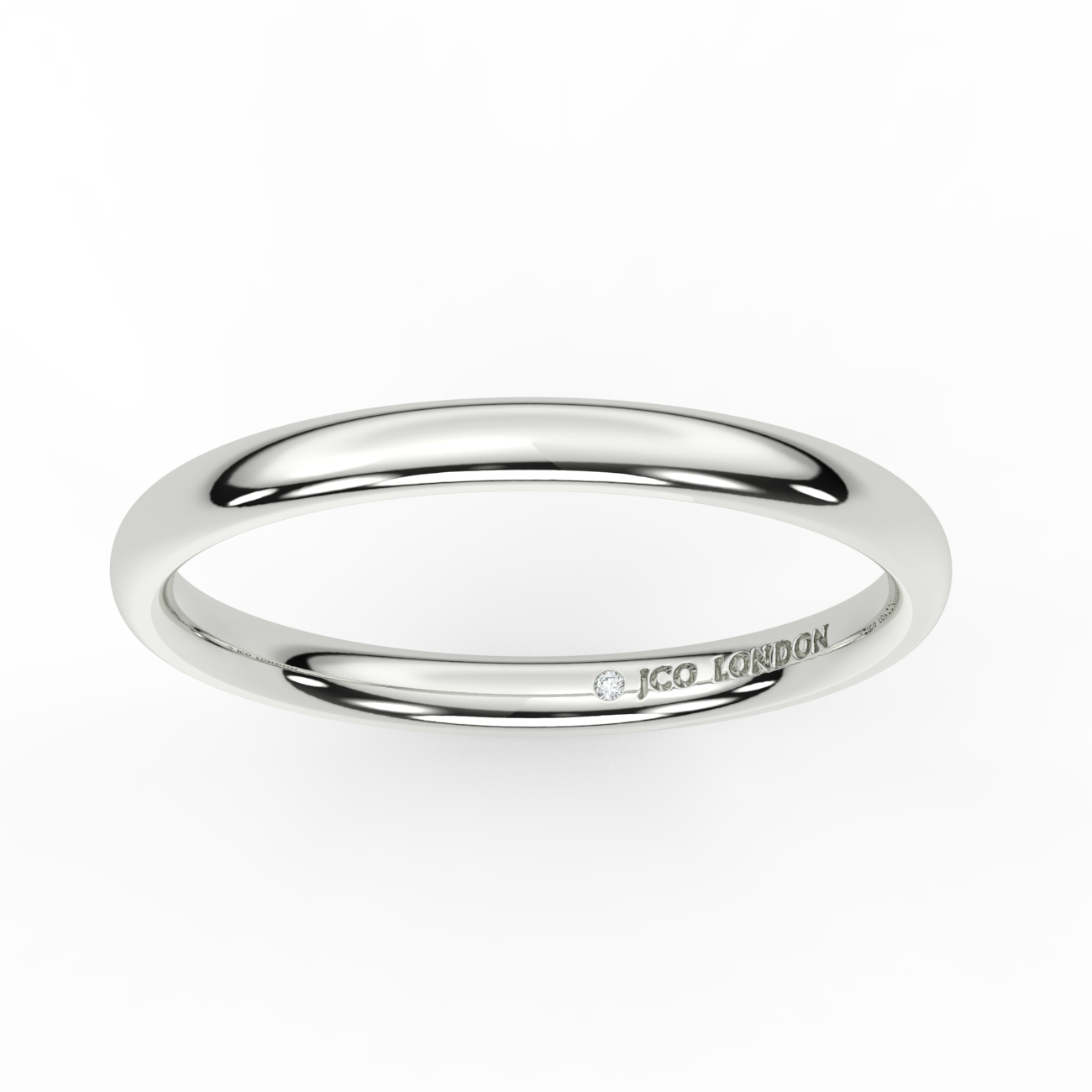 Shallow Court Plain Wedding Band
